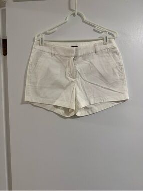 J. Crew Off-White Tailored Cotton Shorts